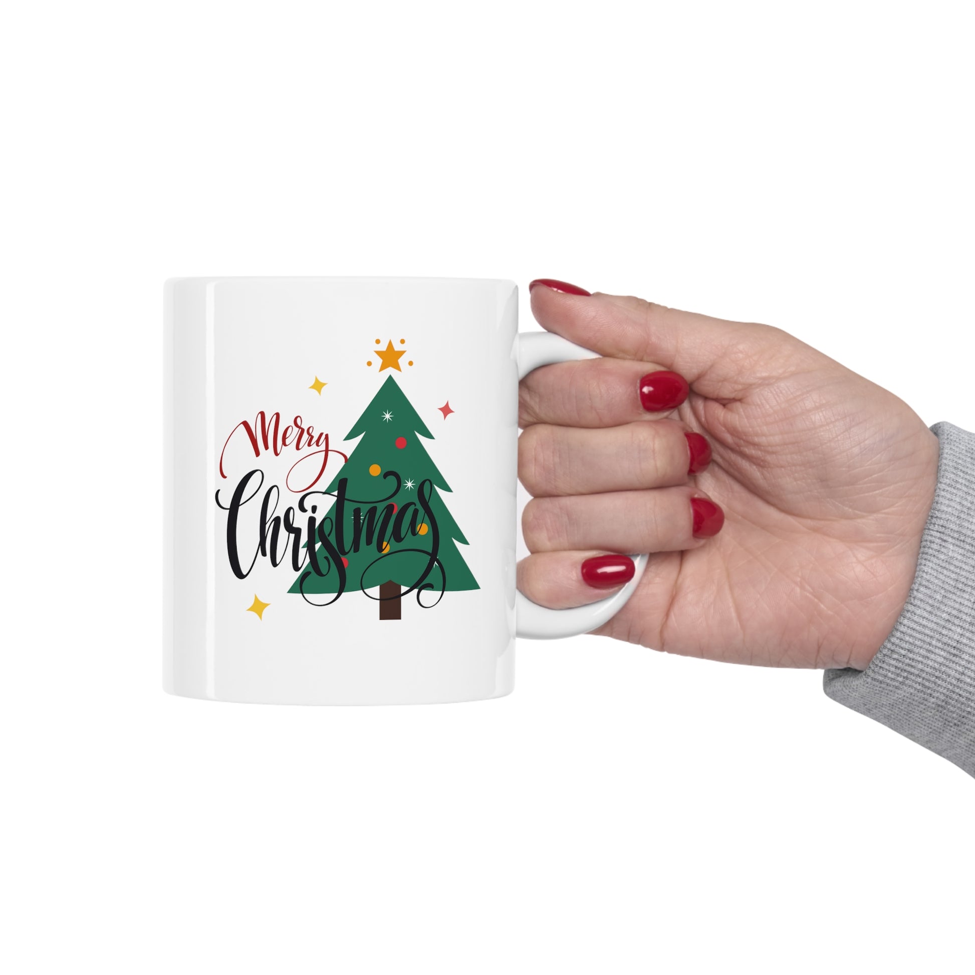 Merry Christmas #1- 11oz White Mug - Camo Coffee Company