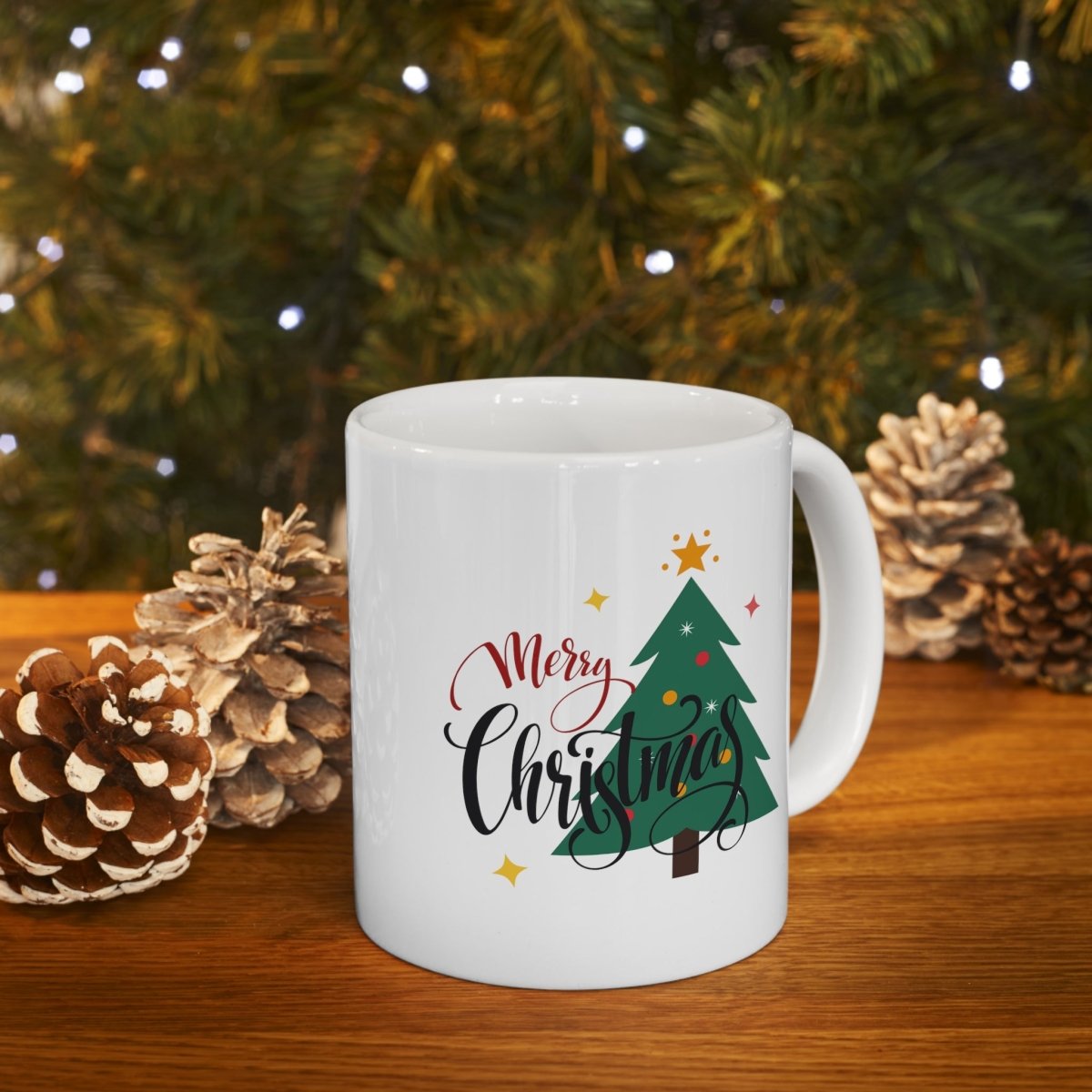 Merry Christmas #1- 11oz White Mug - Camo Coffee Company