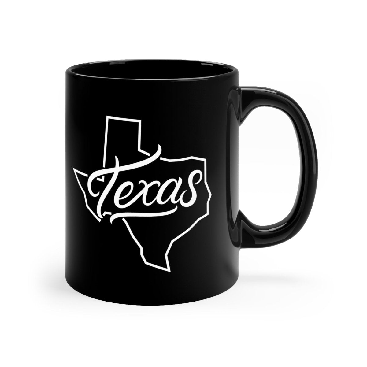 Texas- 11oz Black Mug - Camo Coffee Company